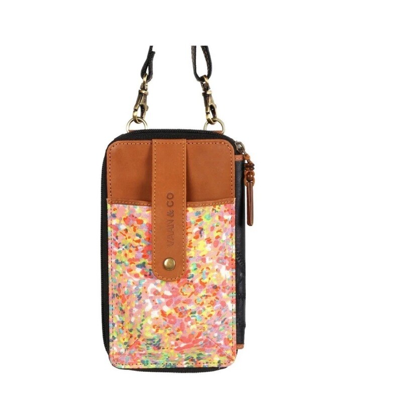 Prism Herringbone Cellphone Crossbody Wallet