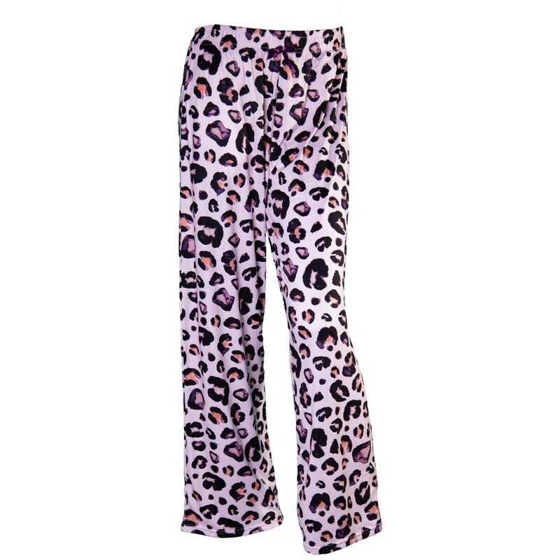 Pajama Pants Mauve Leopard
