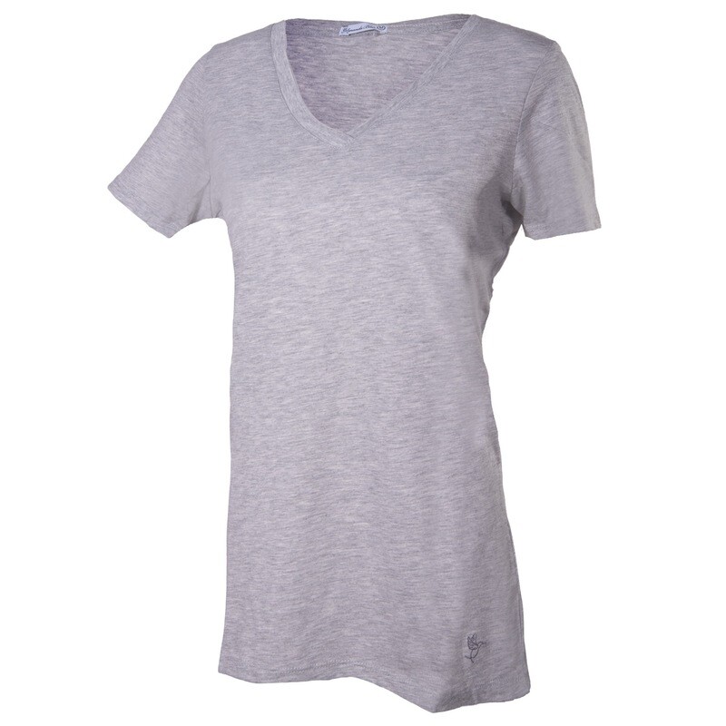 V-Neck T-Shirt Heather Grey