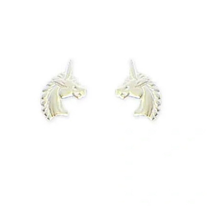 Sterling Silver Unicorn Stud