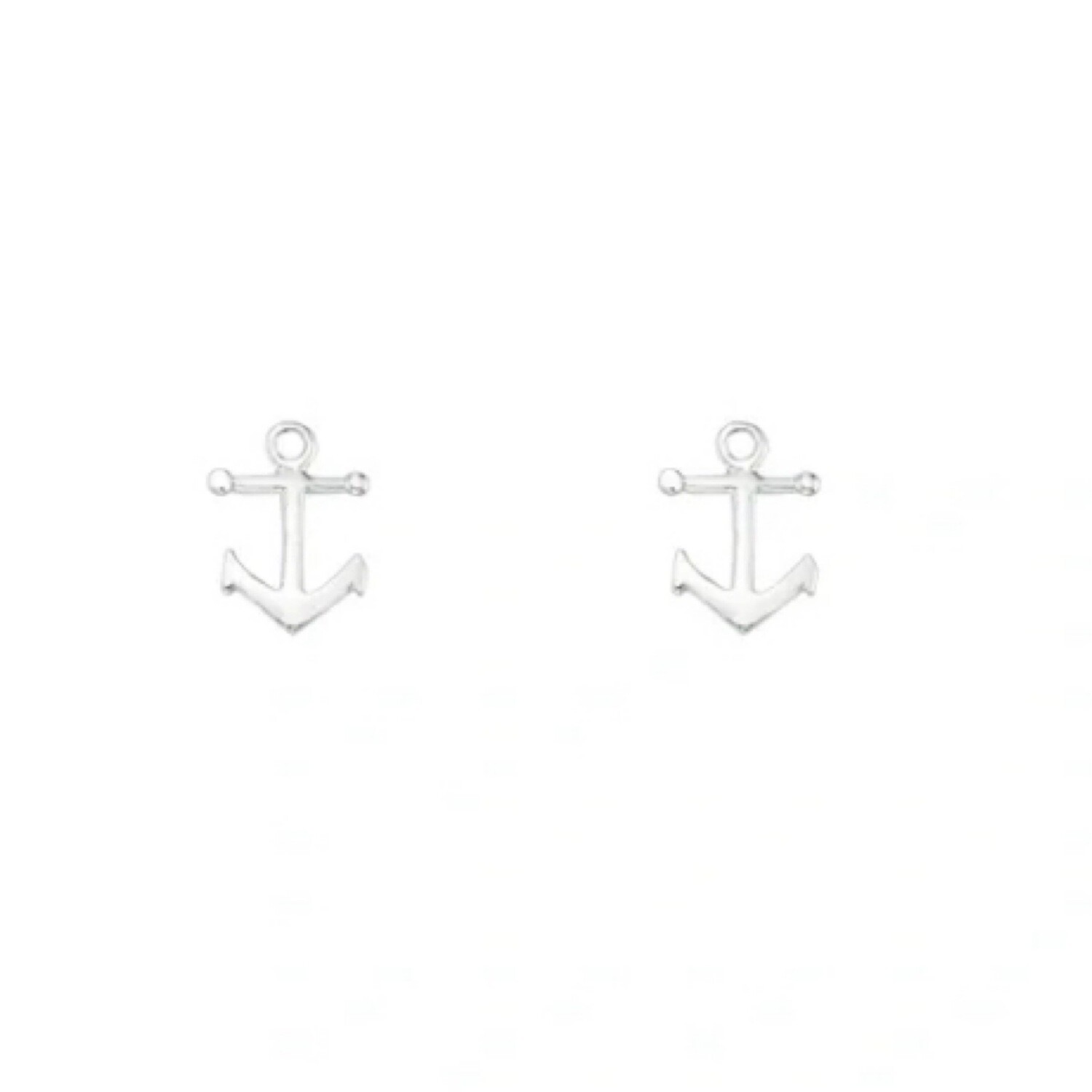 Sterling Silver Anchor Stud
