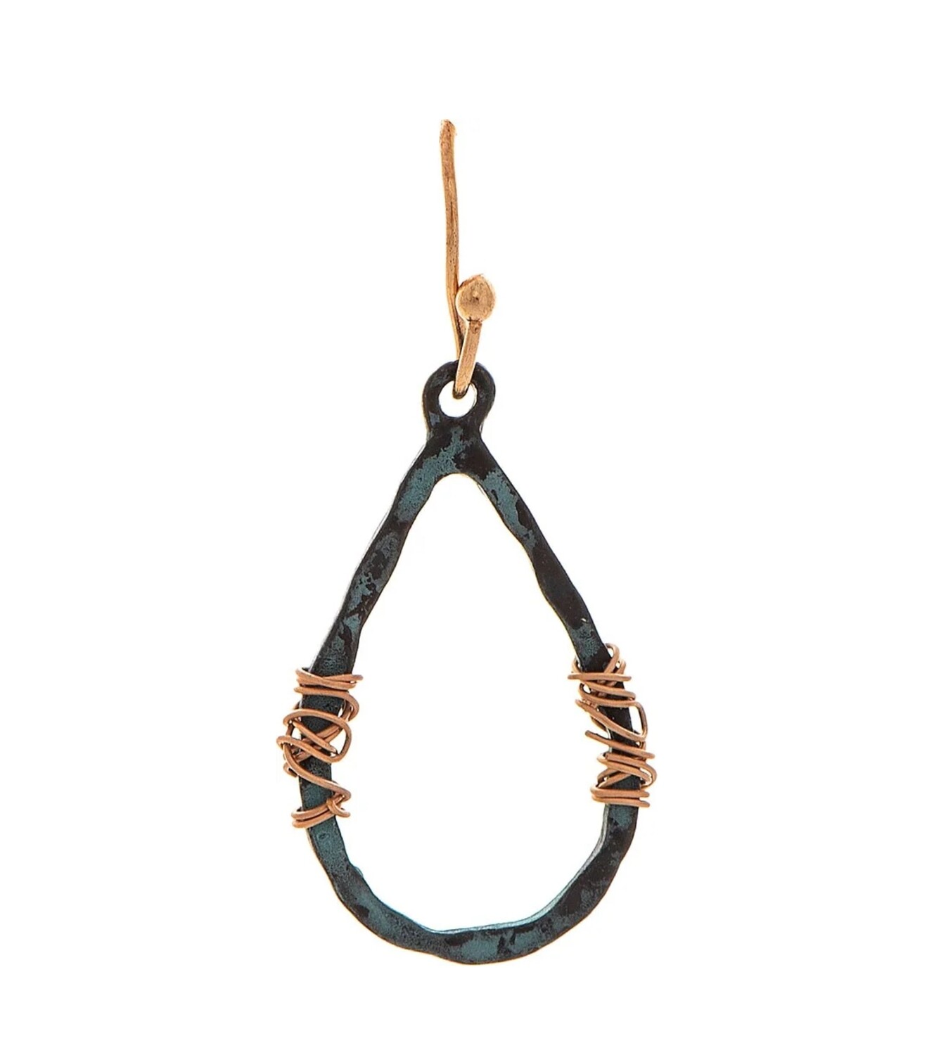 Wire Wrap Teardrop Earrings