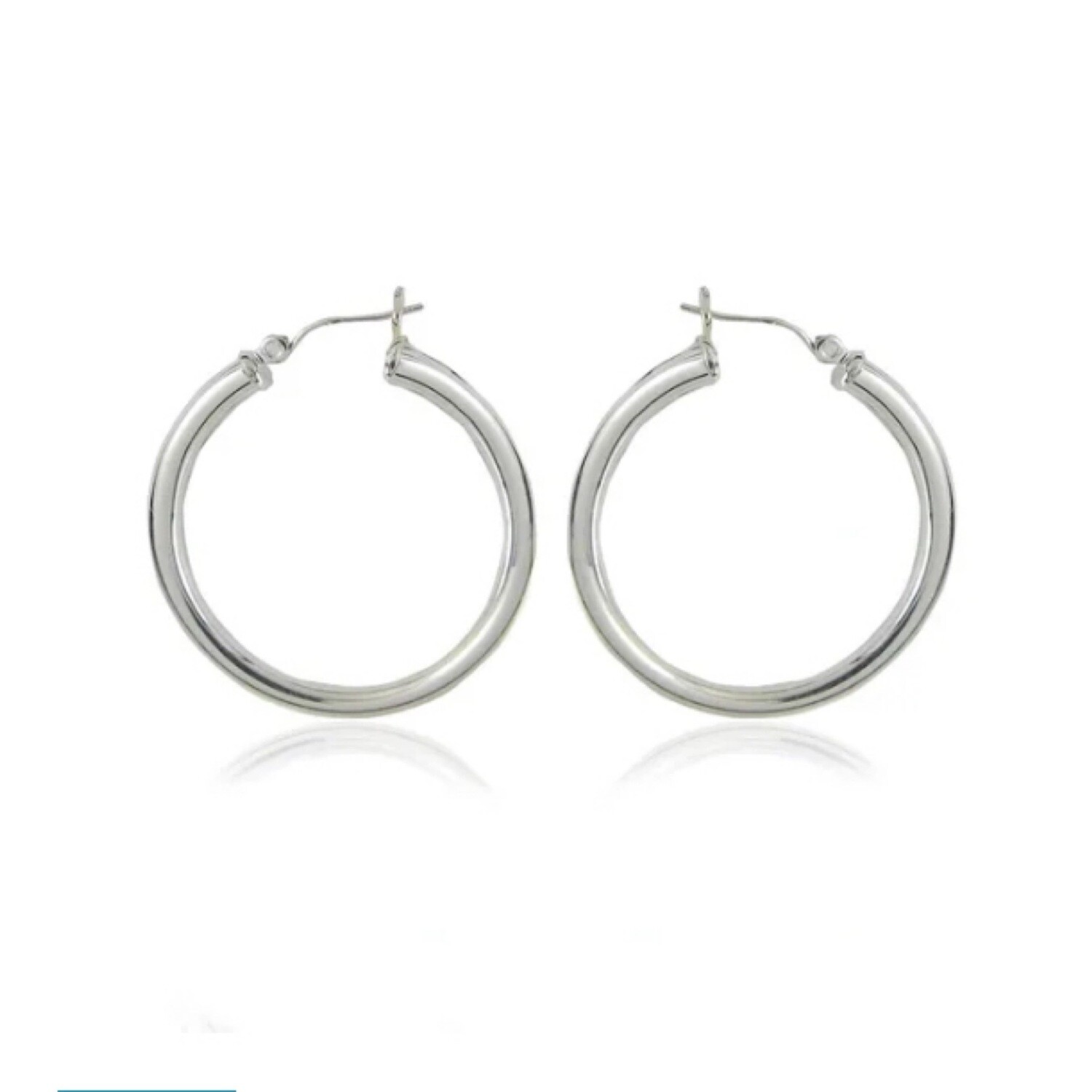 Sterling Silver Hoop 3x30mm