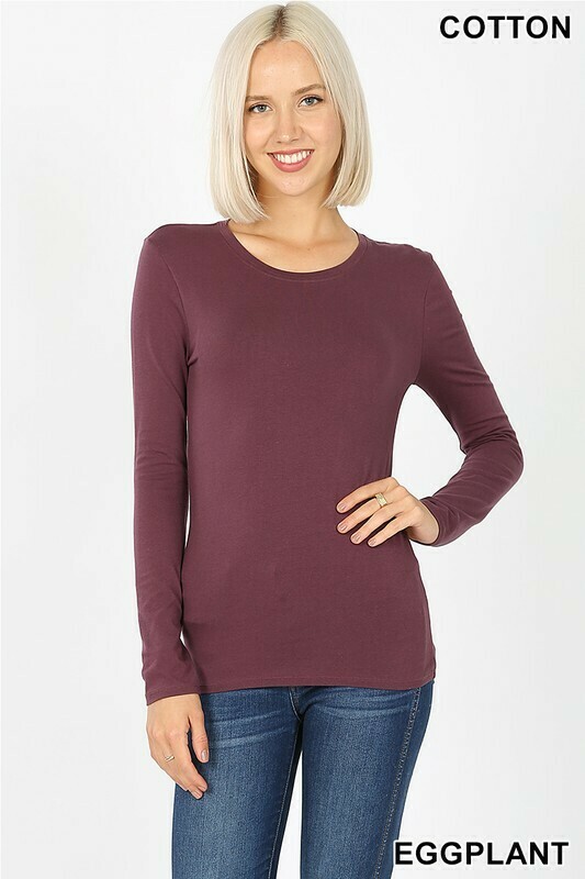Eggplant Long Sleeve Top