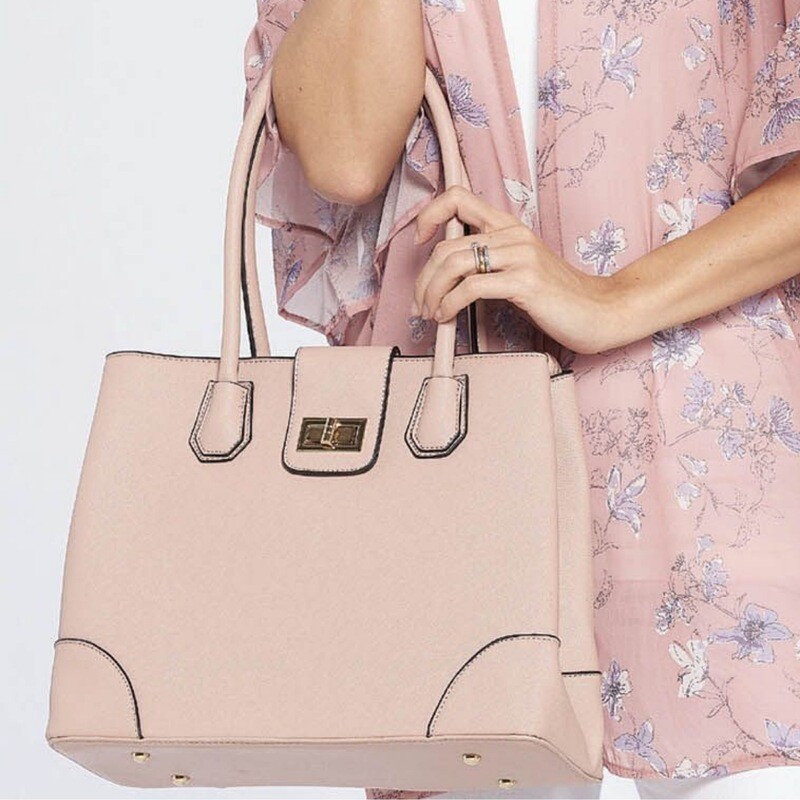 Blush Simone Structured Tote