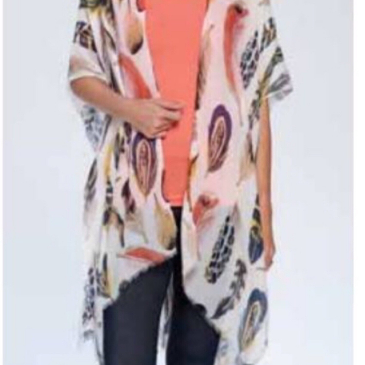 Cassie Feather Kimono One Size