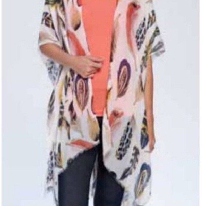 Cassie Feather Kimono One Size
