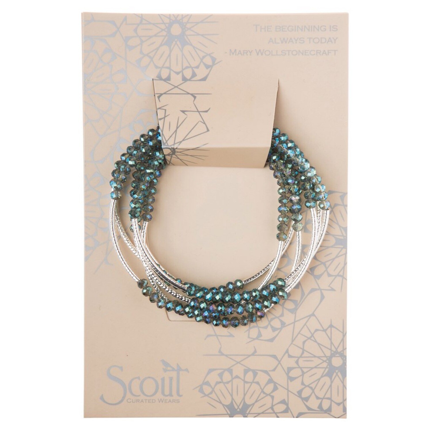 Scout Wrap Necklace or Bracelet Sea Breeze/Silver