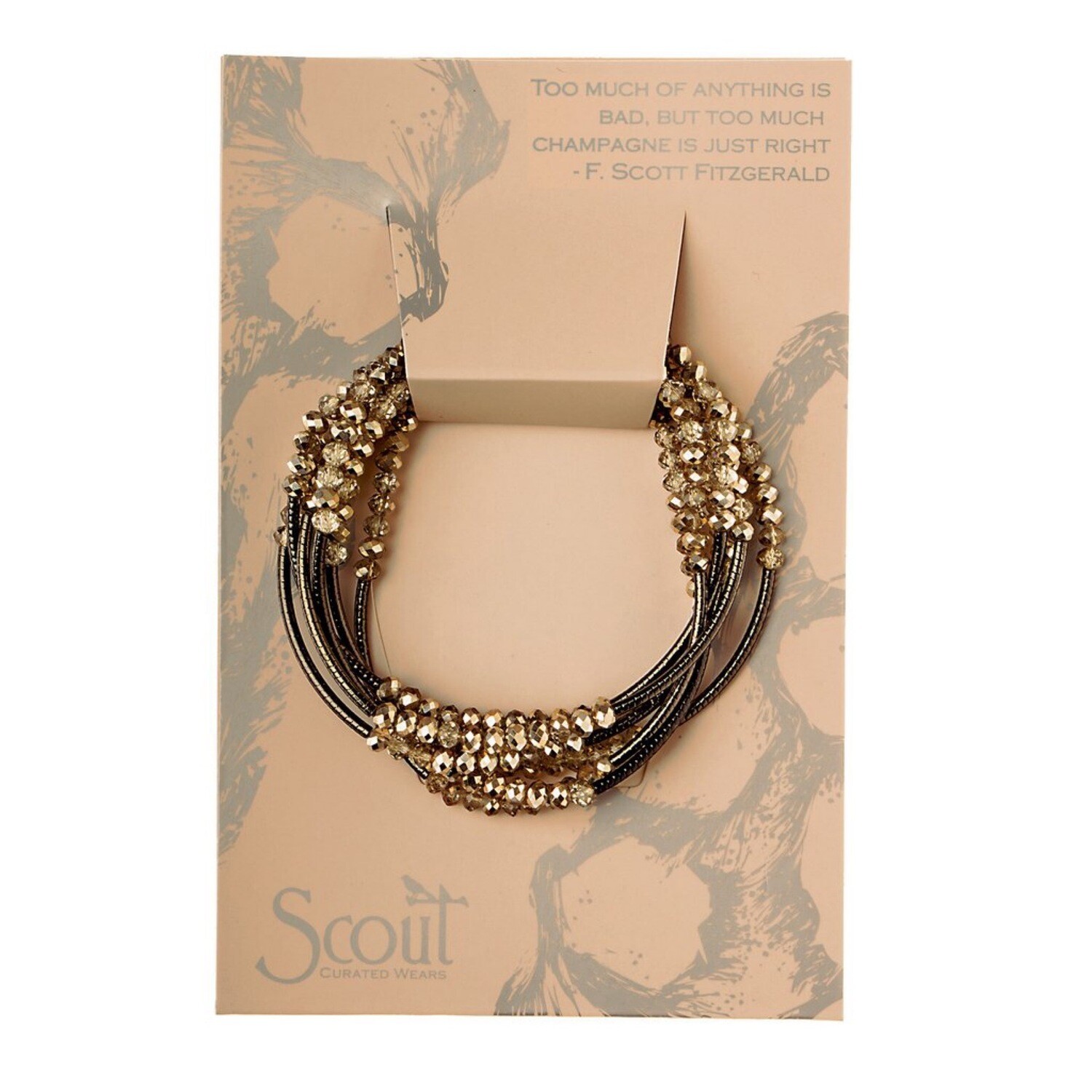 Scout Necklace or Bracelet Champagne/ Hermatite