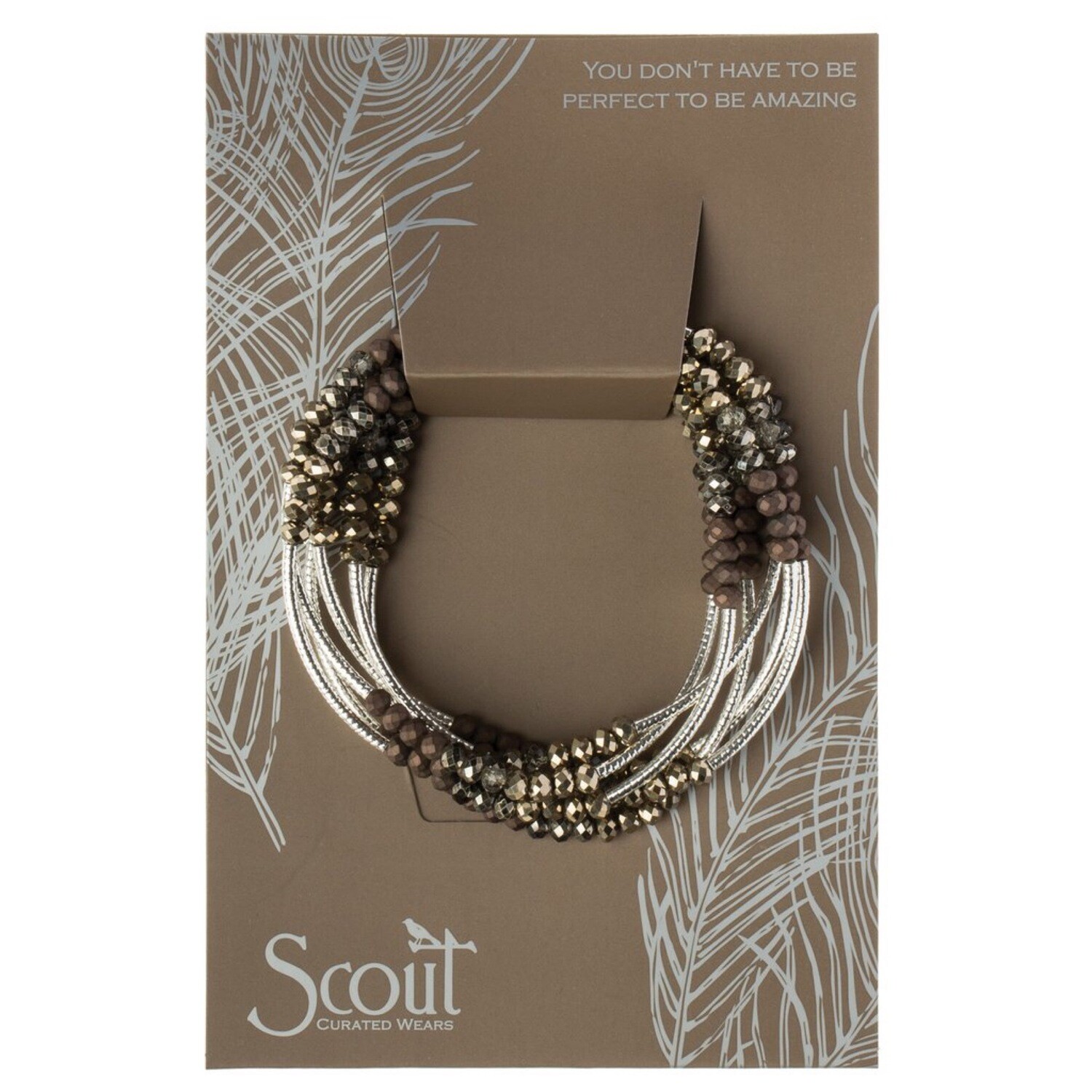 Scout Wrap Necklace or Bracelet Metallic Tri-Tone/Silver