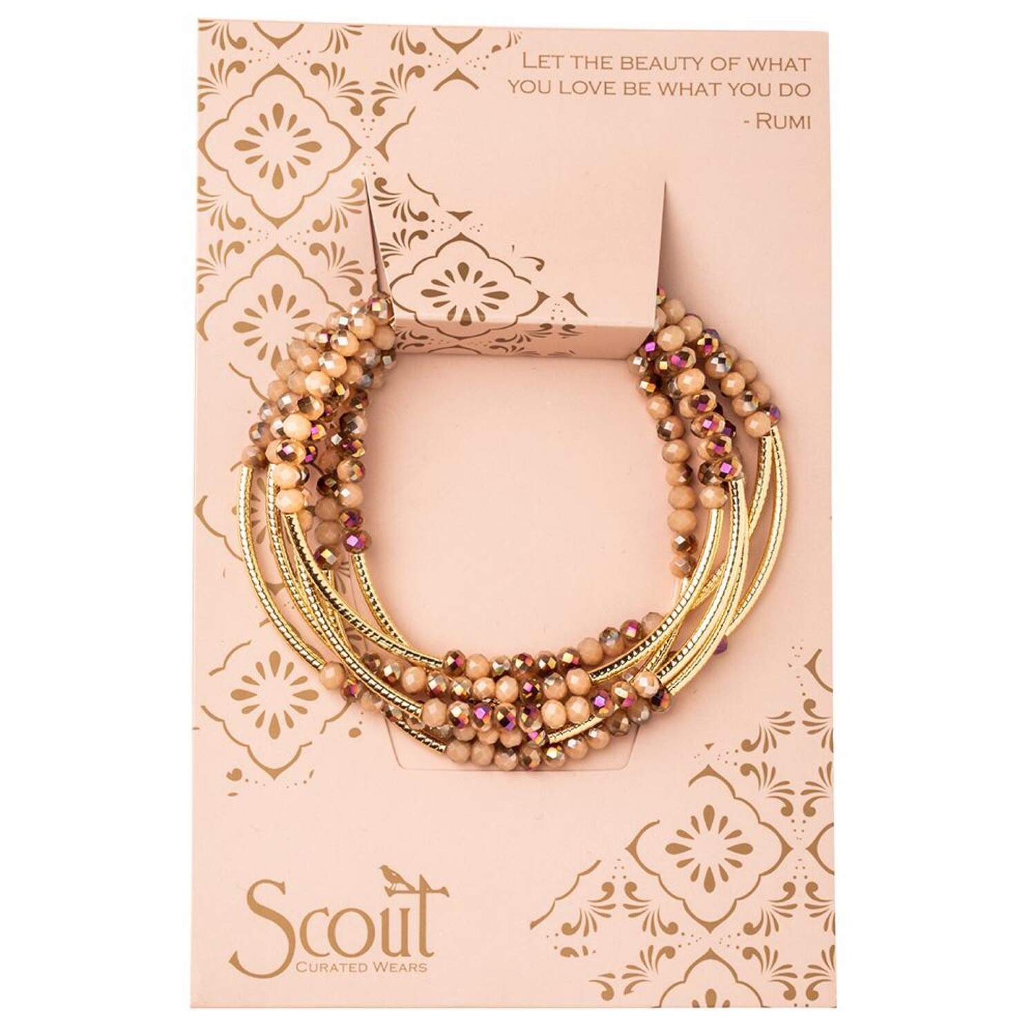 Scout Wrap Necklace or Bracelet Dune/Gold