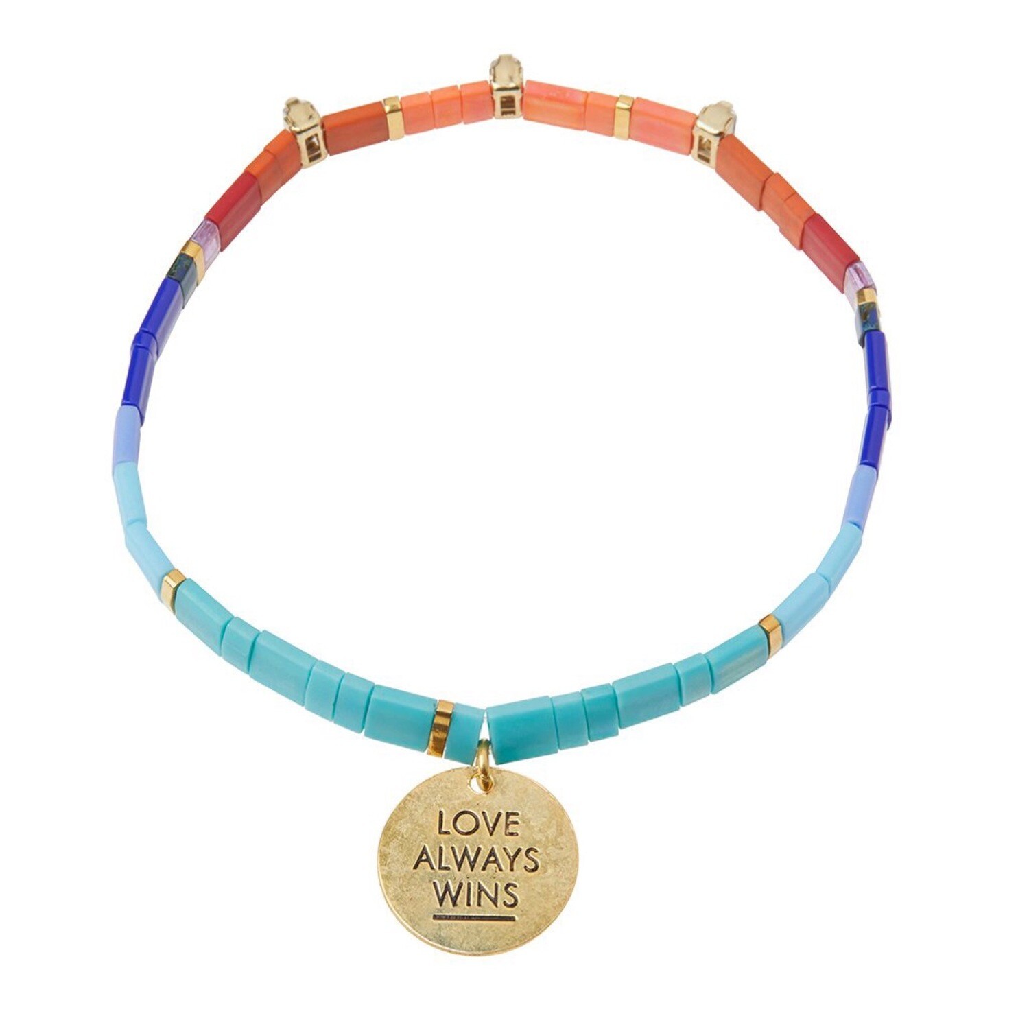 Good Karma Bracelet. Love Always Wins Multi/Sparkle/Gold