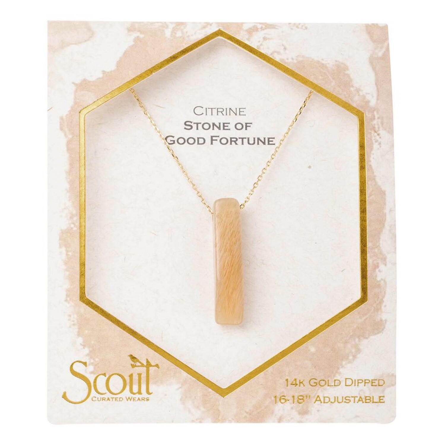 Stone Point Necklace Citrine/Stone of Good Fortune