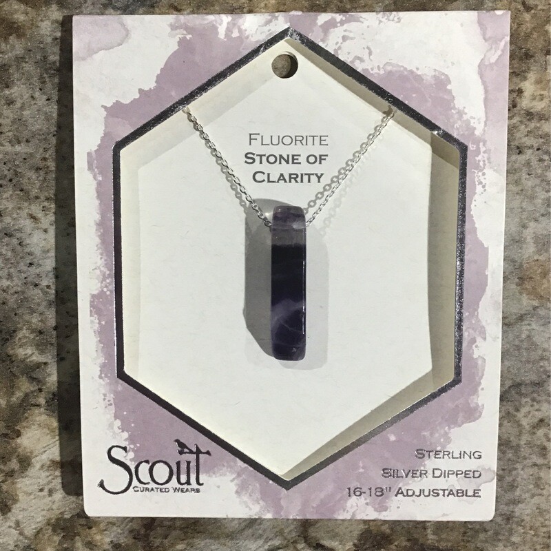 Stone Point Necklace Fluorite/Stone of Clarity