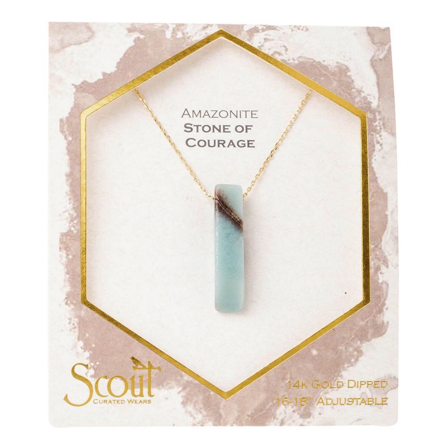Stone Point Necklace Amazonite/Stone of Courage