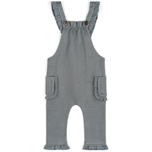 Ruffle Overall. Denim