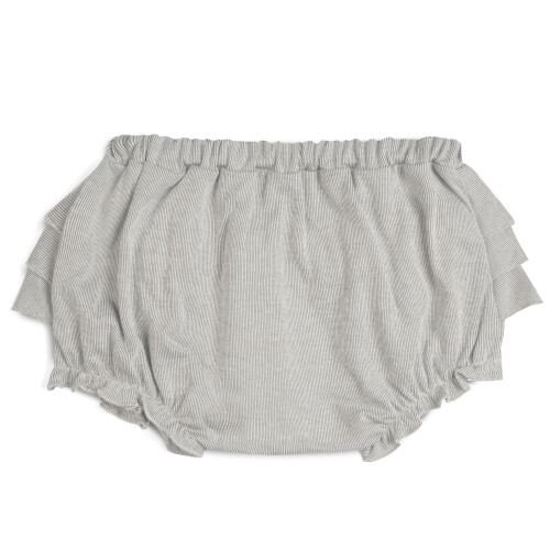 Ruffle Bloomers Grey Pinstripe