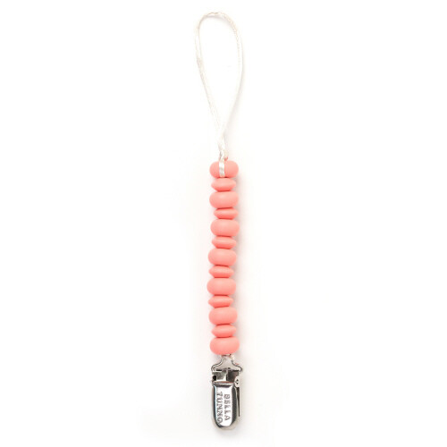 Pink Silicone Pacifier Clip