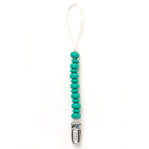 Teal Silicone Pacifier Clip