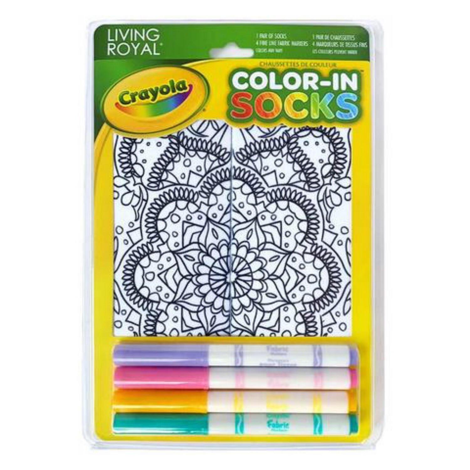 Color-in Socks. Mandala