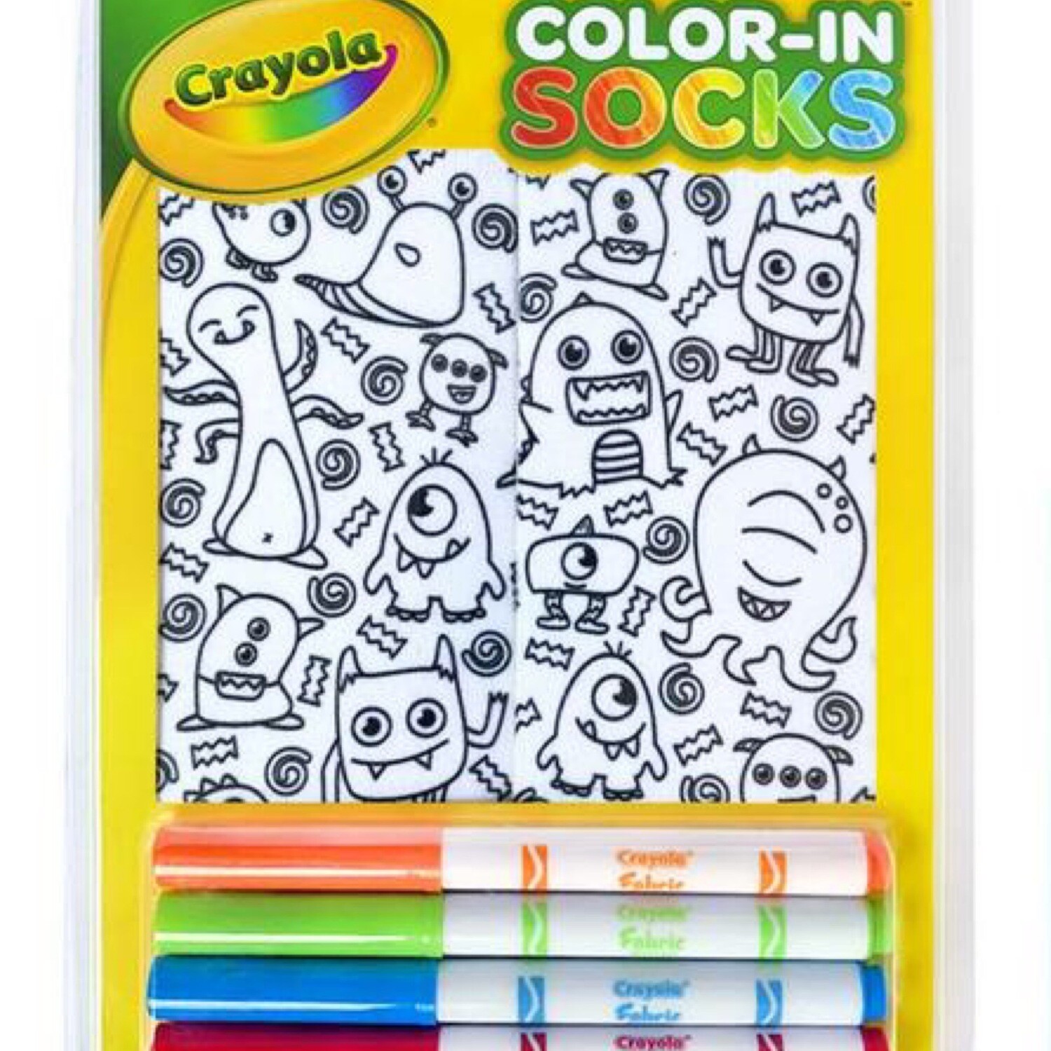 Color-in Socks. Monster Party