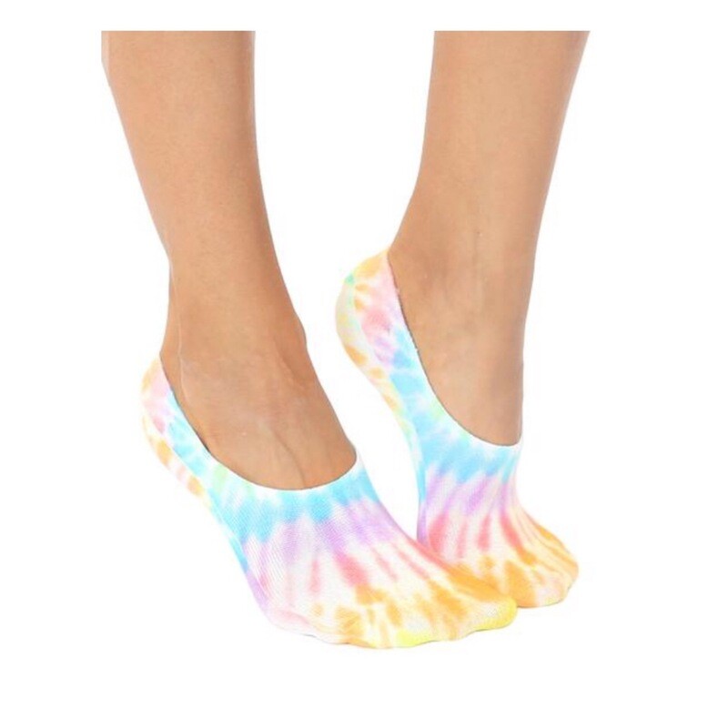 Pastel Tie Die No-Show Socks
