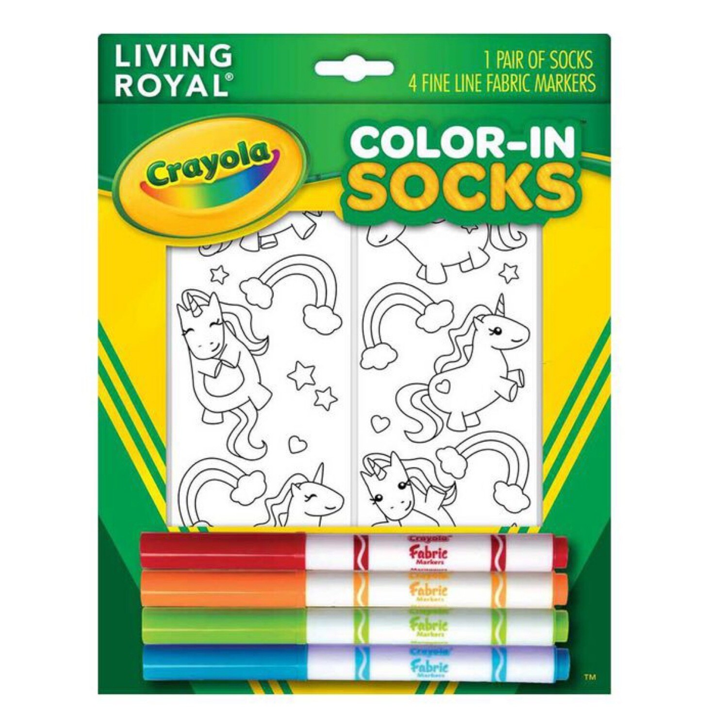 Color-in Socks. Unicorn Fun