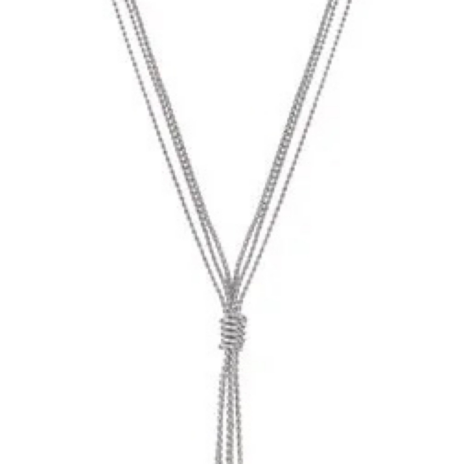 SILVER CHAIN BUNDLE BOLO NECKLACE SET