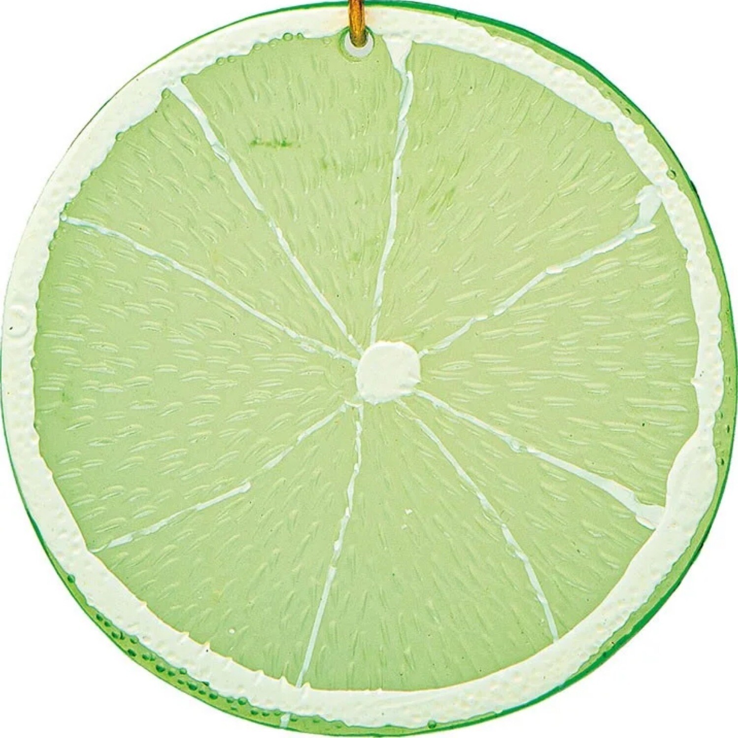 GOLD ACRYLIC LIME SLICE EARRING