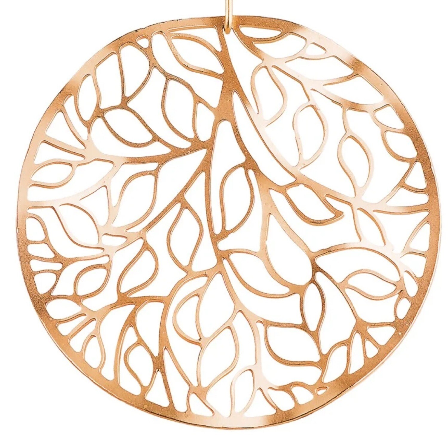 GOLD WAVY LEAF DESIGN EARRING