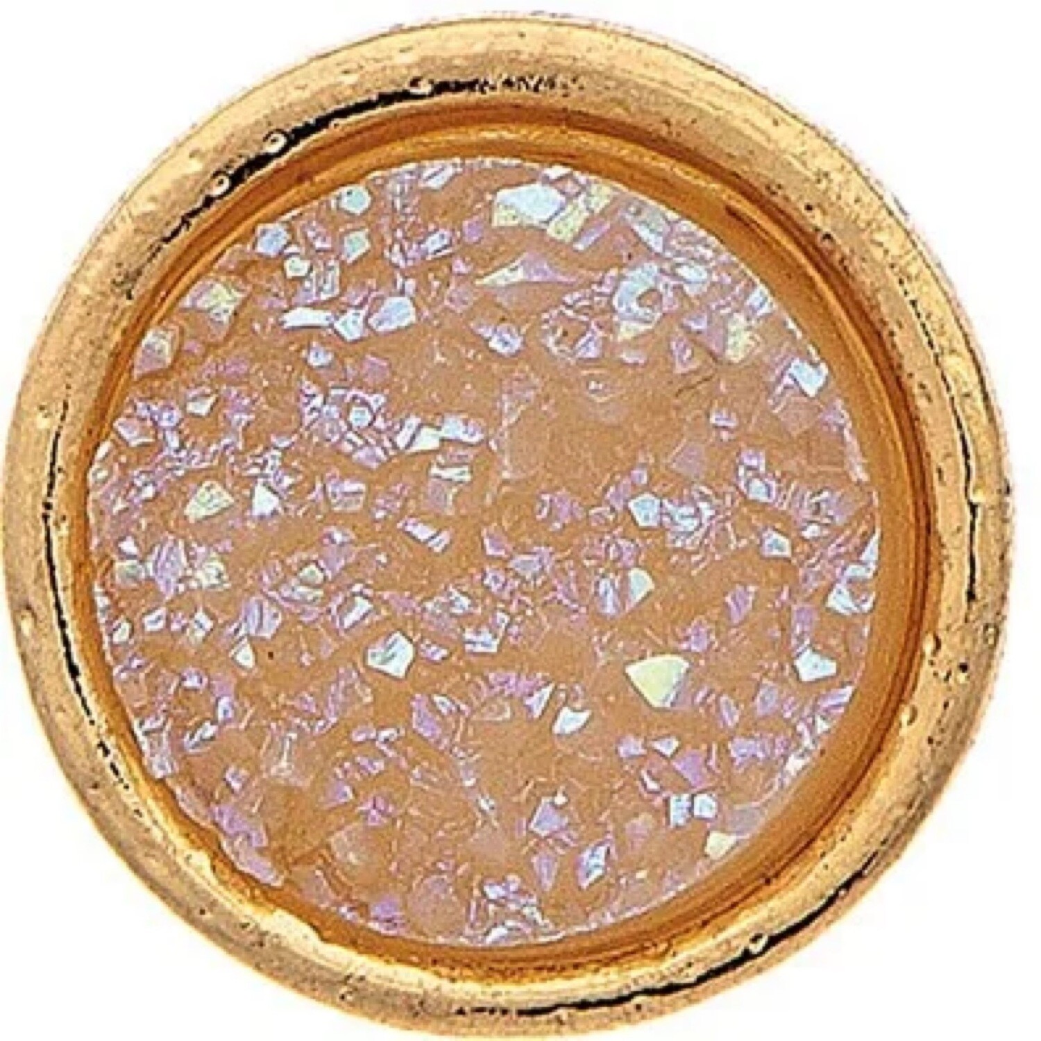 GOLD WHITE POST EARRING