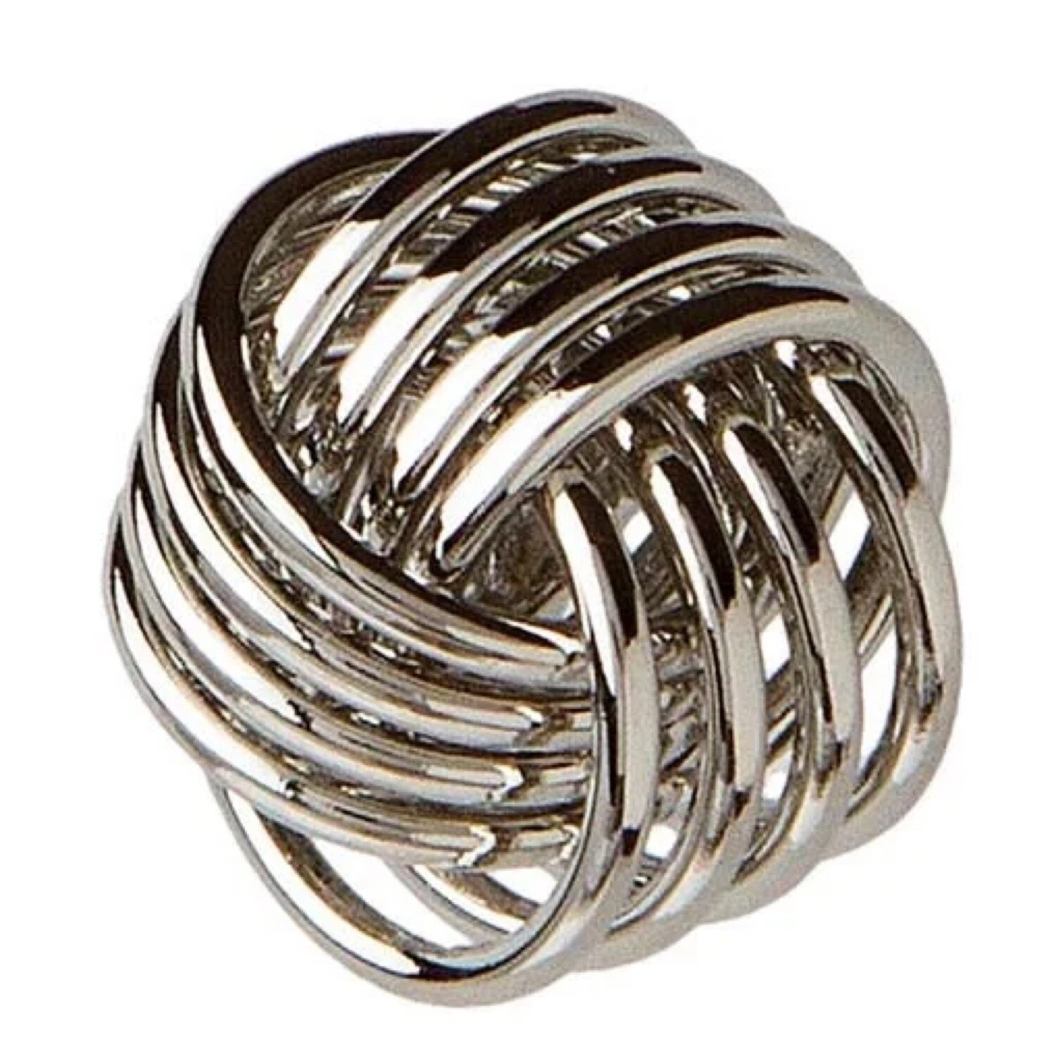 SILVER WIRE LOVE KNOT POST EARRING