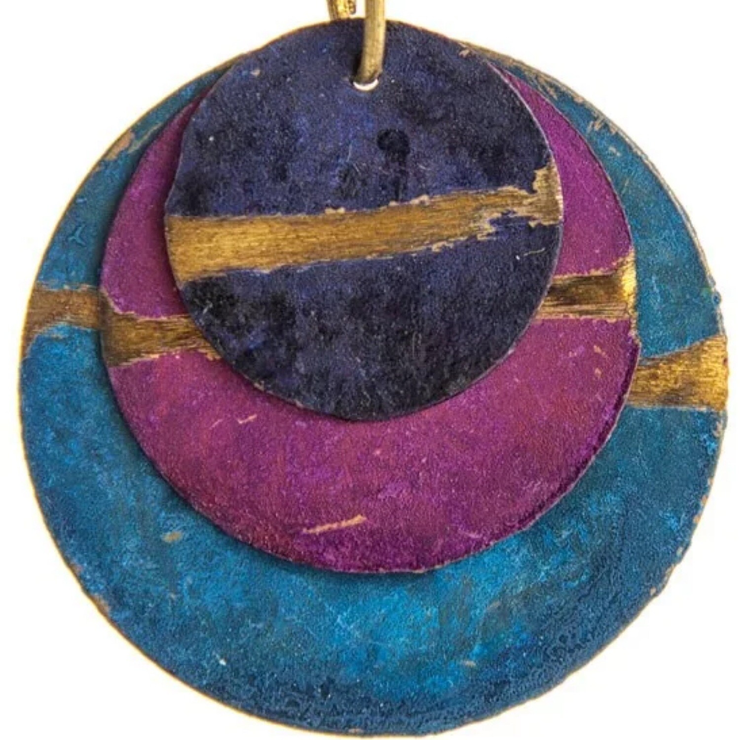 MULTI COLOR WASH CIRCLES EARRING