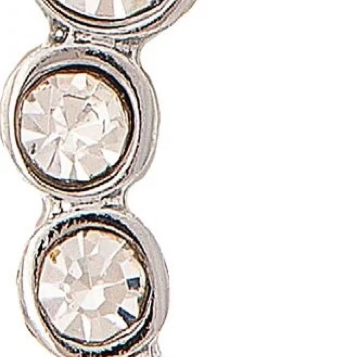 SILVER CRYSTAL CURL EARRING