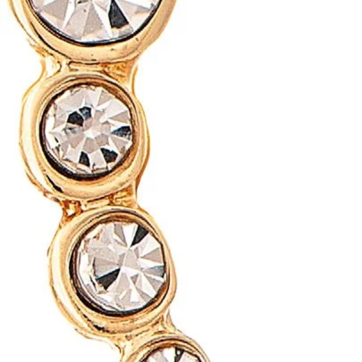GOLD CRYSTAL CURL EARRING