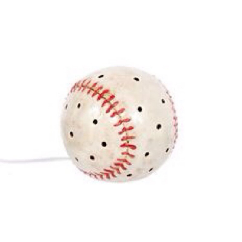 Ceramic Lighted Baseball 5.5”