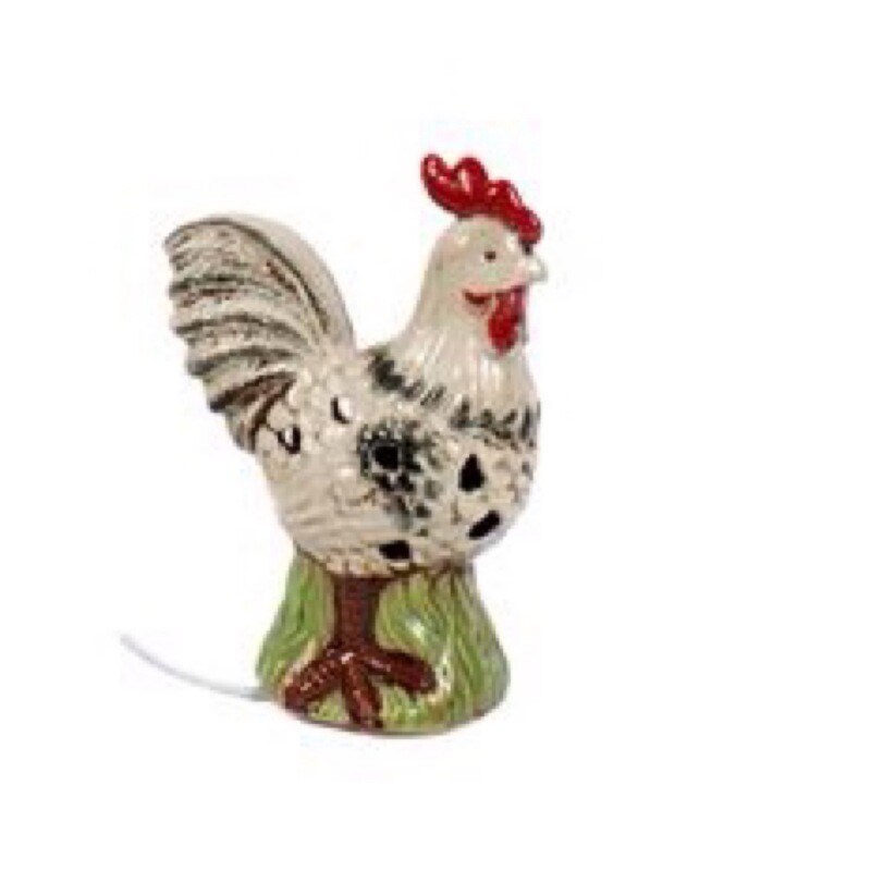 Ceramic Lighted Rooster