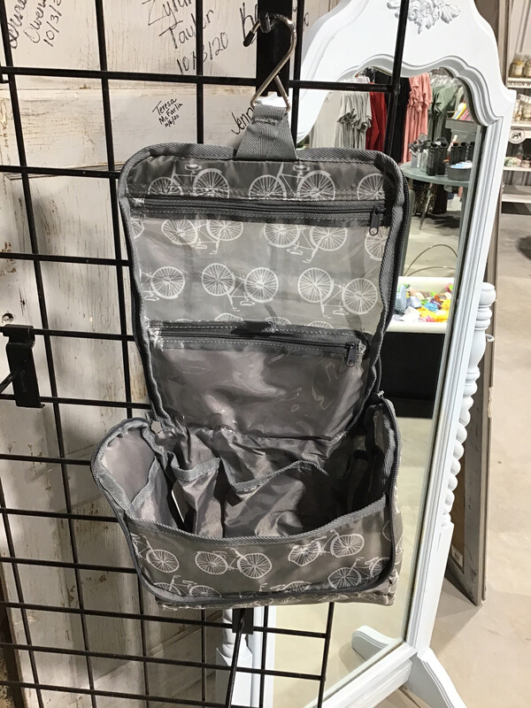 Summer Bike Grey Hanging Toiletry Bag