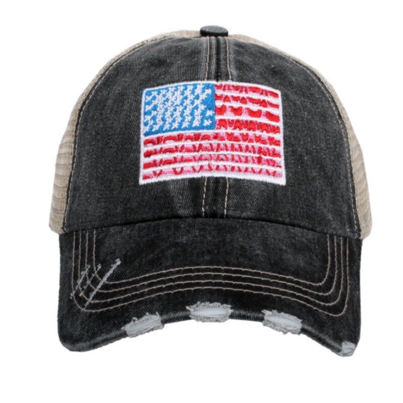 American Flag Trucker Hat