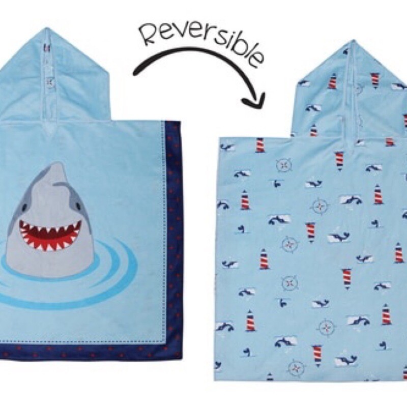 Reversible Baby Cover-Up. Shark/Crab/Nautical