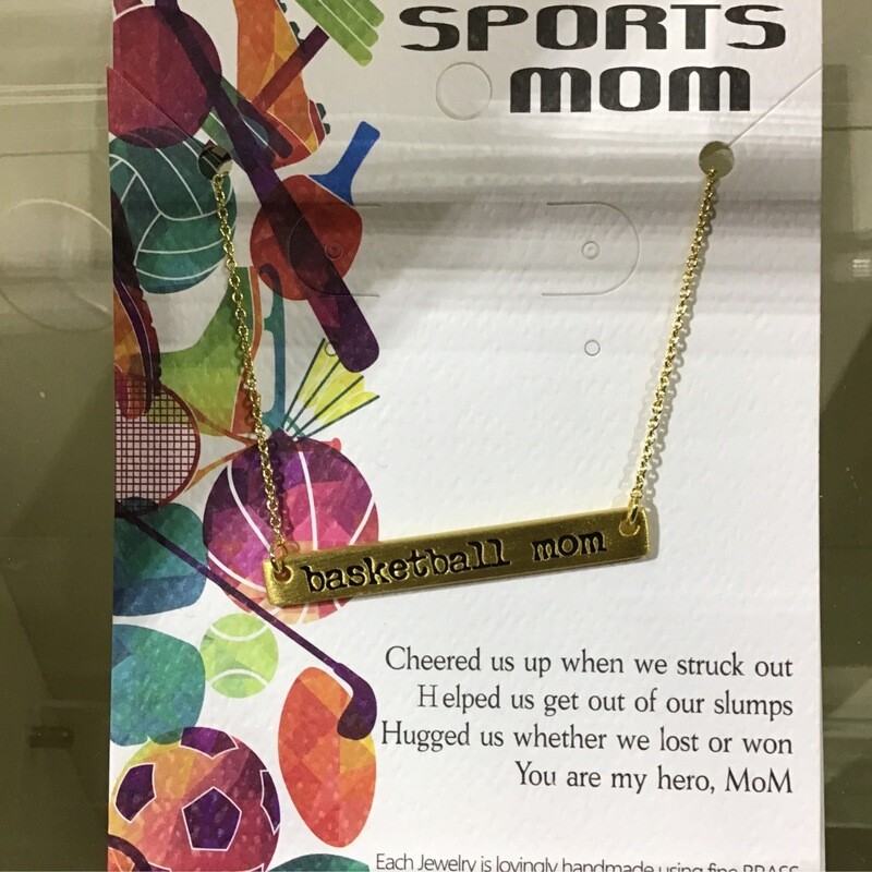 Basketball Mom Gold Necklace