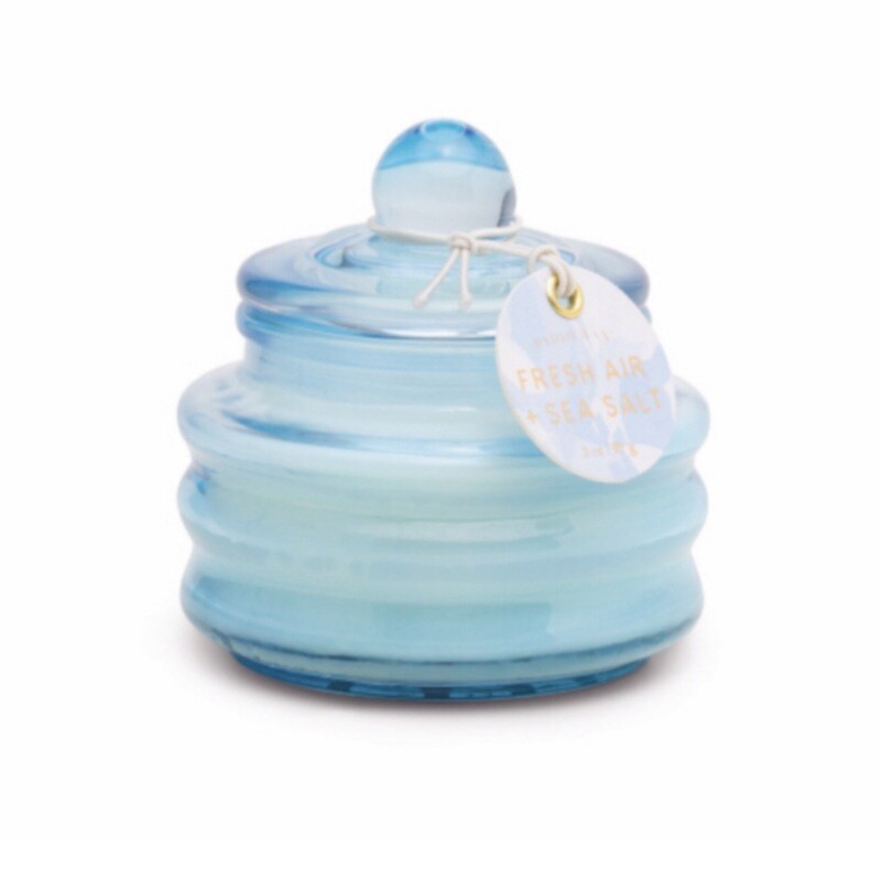 3oz Blue Small Glass and Lid Fresh Air and Sea Salt