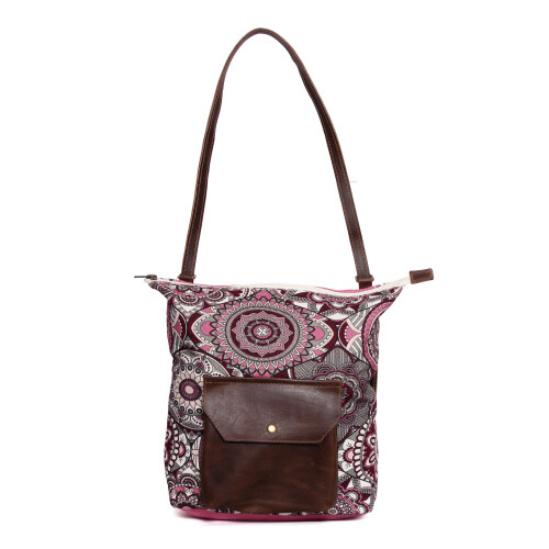 Mandala Pink Sling Cum Backpack