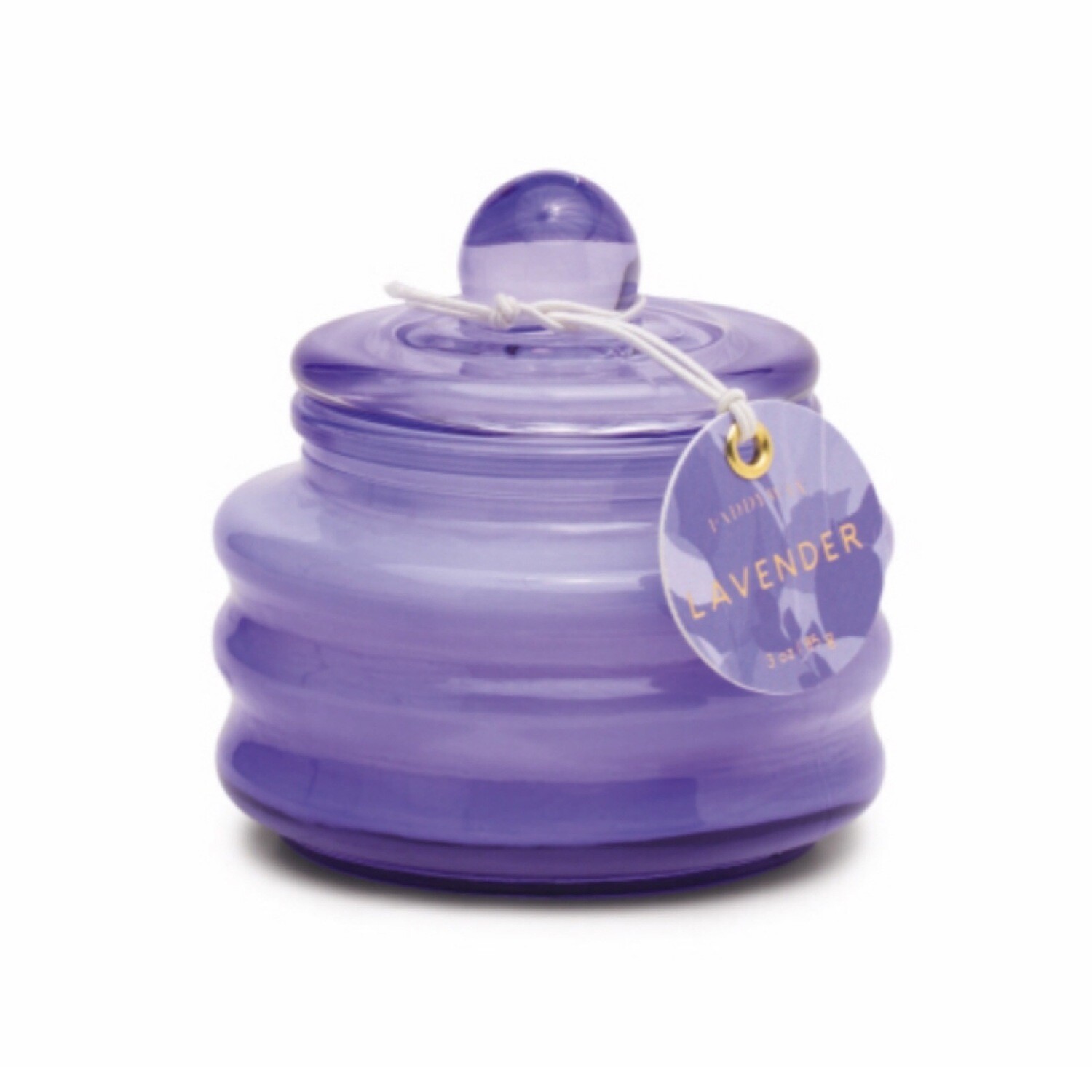 3oz Lilac Small Glass and Lid Lavender