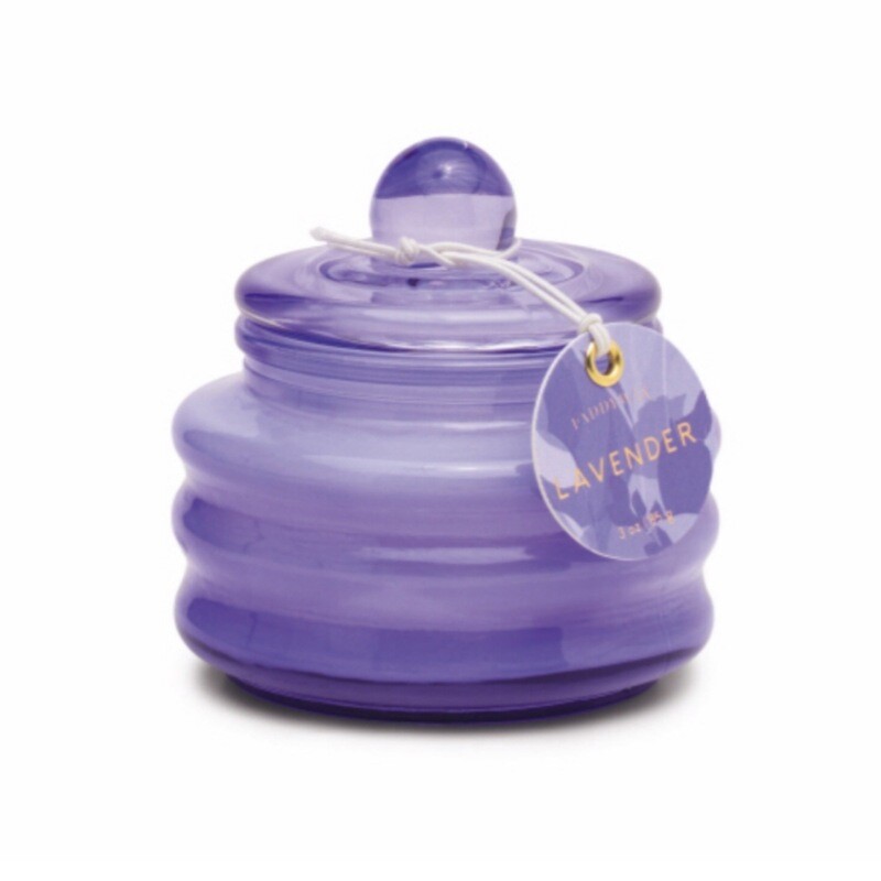 3oz Lilac Small Glass and Lid Lavender