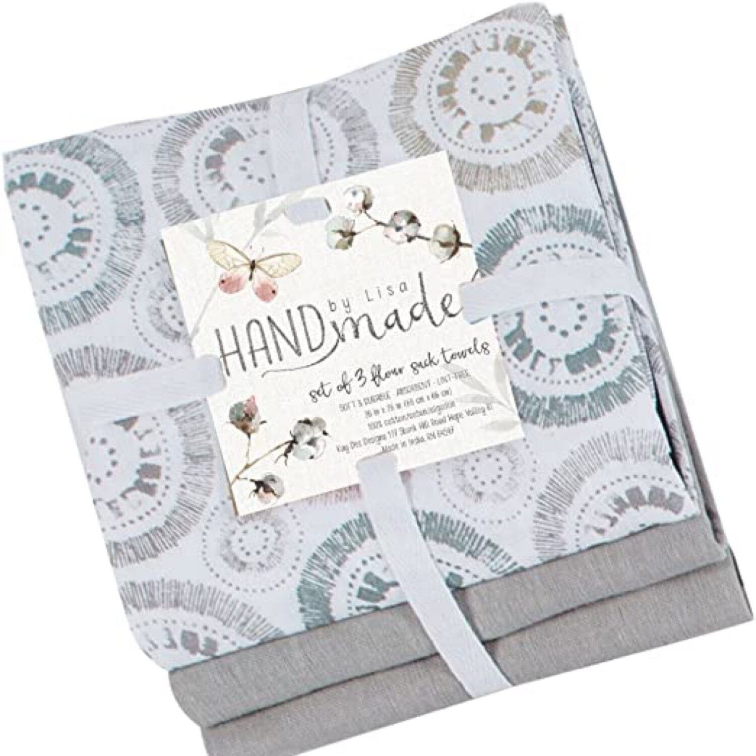 Handmade Set of 3 Flour Sack Towel