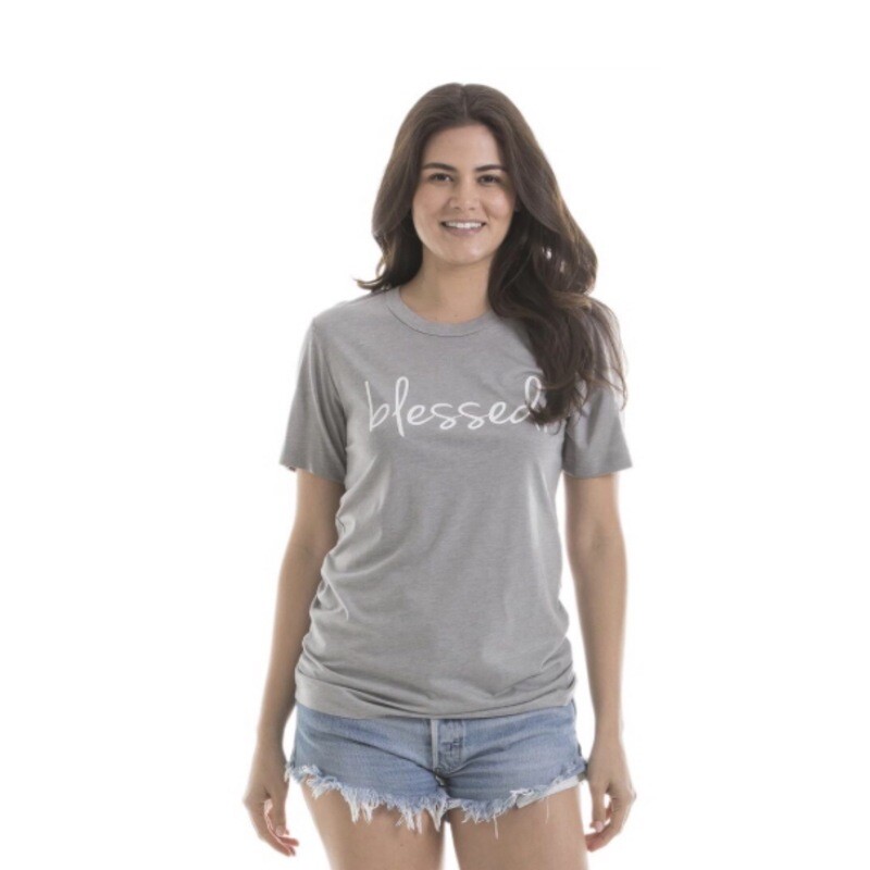 Blessed T-Shirt. Grey