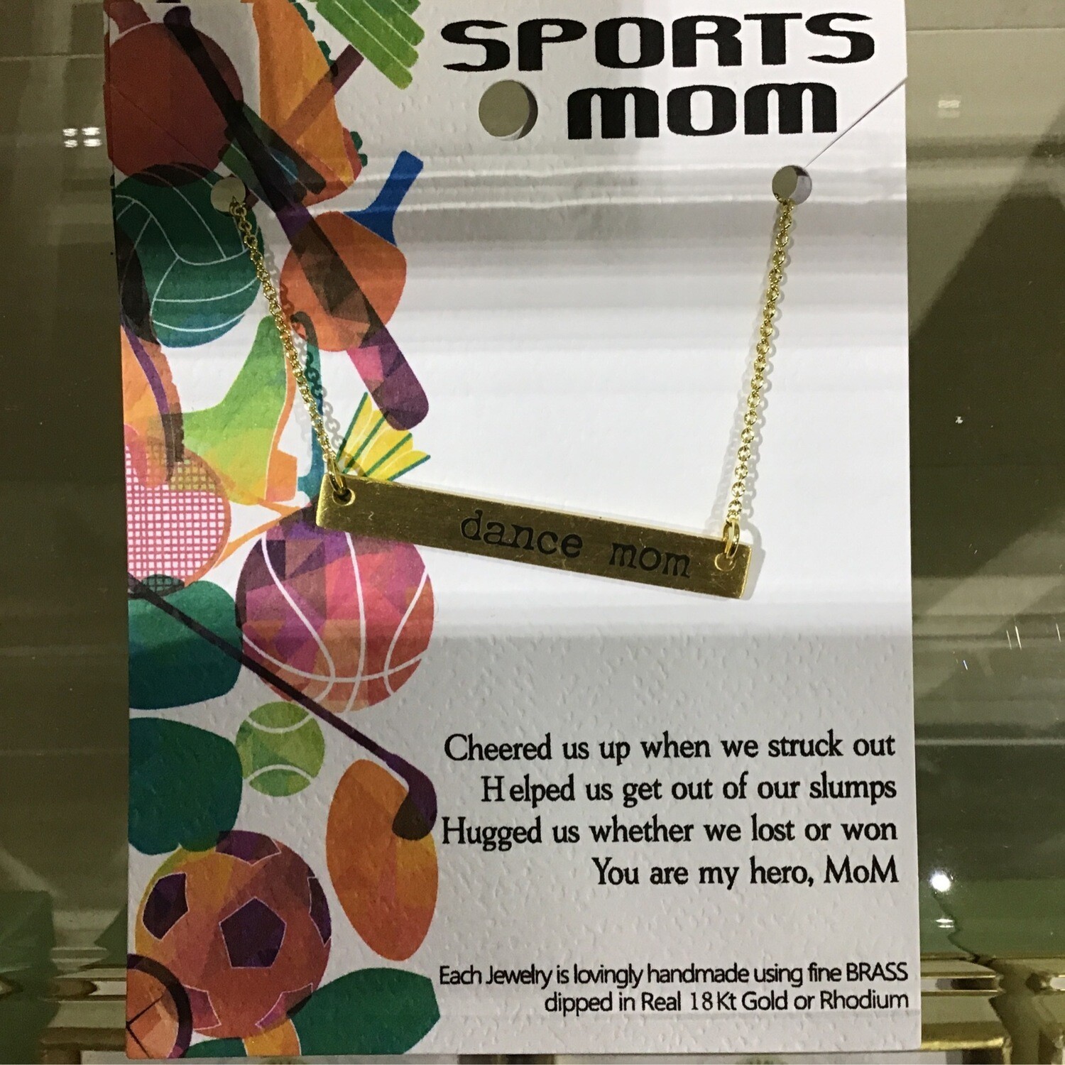 Dance Mom Gold Necklace