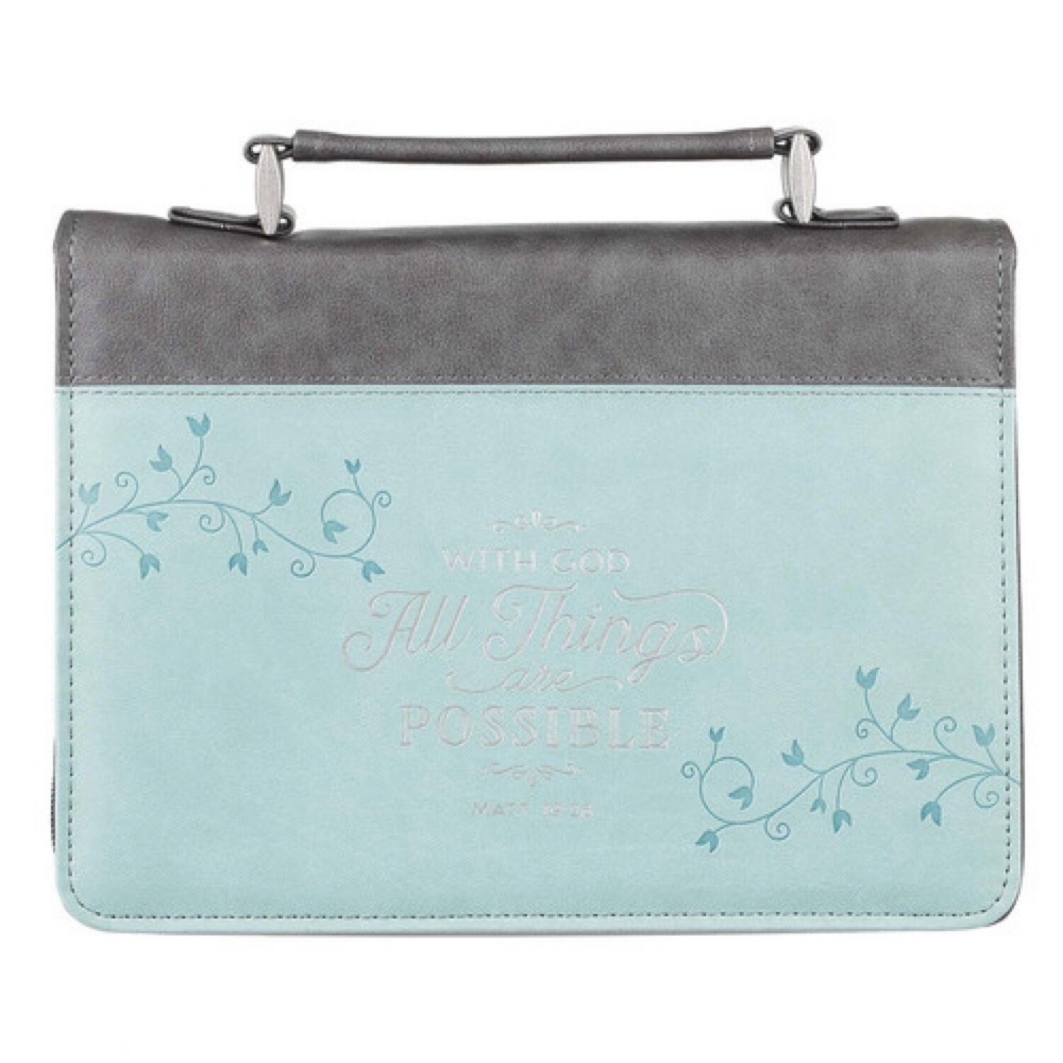 All Things Are Possible Bible Cover in Light Blue
