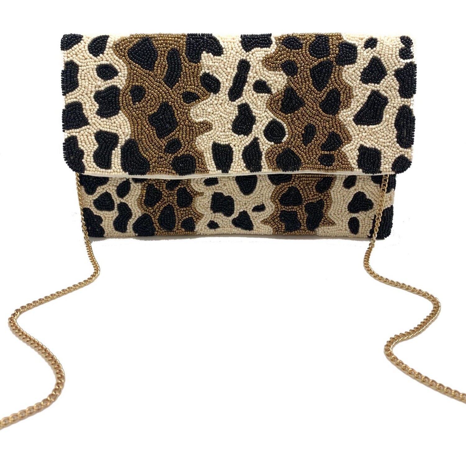 Beaded Leopard Bag